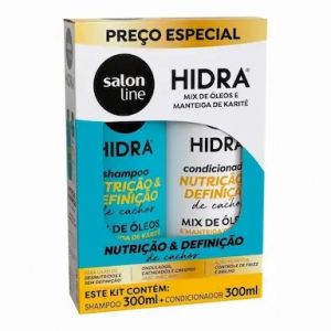 KIT SHAMPOO E CONDICIONADOR SALON LINE HIDRA NUTRIÇÃO E DEFINIÇÃO 300ML