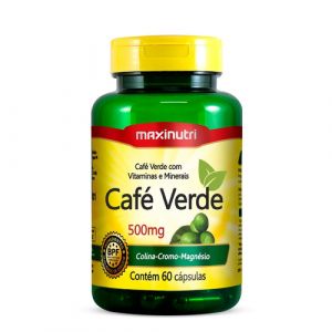 CAFÉ VERDE +COLINA+CROMO+MAGNÉSIO 500MG COM 60 CÁPSULAS