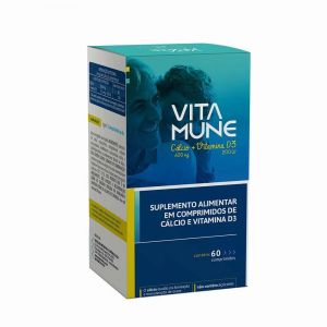 VITA MUNE CÁLCIO + VITAMINA D3 COM 60 COMPRIMIDOS