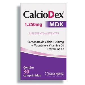 CALCIODEX MDK SUPLEMENTO VITAMÍNICO MINERAL 1.250MG COM 30 COMPRIMIDOS