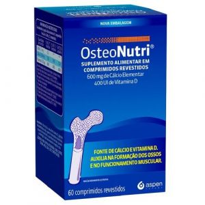 OSTEONUTRI 600MG CÁLCIO + 400UI VITAMINA D SUPLEMENTO ALIMENTAR COM 60 COMPRIMIDOS