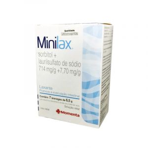 MINILAX SORBITOL 714MG/G + LAURILSULFATO DE SÓDIO 7,70MG/G SOLUÇÃO RETAL COM 7 BISNAGAS 6,5G