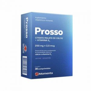 PROSSO SUPLEMENTO VITAMÍNICO 250MG +2,5MG COM 30 COMPRIMIDOS