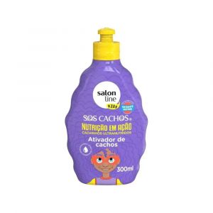 ATIVADOR DE CACHOS SALON LINE SOS CACHOS KIDS NUTRIÇÃO EM AÇÃO 300ML 