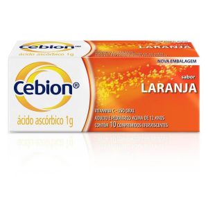 VITAMINA C EFERVESCENTE CEBION 1G LARANJA 10 COMPRIMIDOS