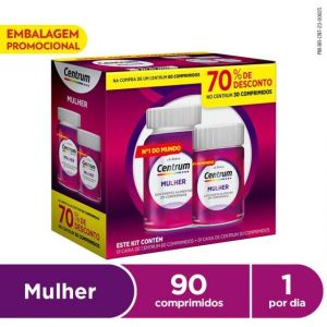 KIT POLIVITAMÍNICO CENTRUM ESSENTIALS MULHER 60 + 30 COMPRIMIDOS 