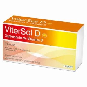 VITERSOL VITAMINA D 200UI COM 60 CAPSULA