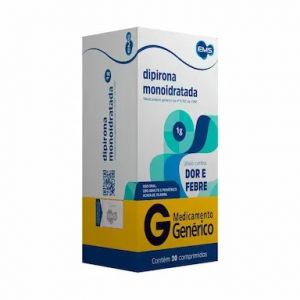 DIPIRONA MONOIDRATADA 1G COM 20 COMPRIMIDOS | EMS GENERICOS