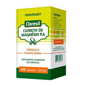 CLORESIL - CLORETO DE MAGNESIO 500MG COM 100 CÁPSULAS