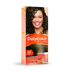 COLORAÇÃO CREME DUTYCOLOR PARA CABELOS COR 4.0 CASTANHO MÉDIO