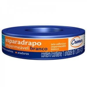 ESPARADRAPO IMPERMEAVEL BRANCO COM 1 UNIDADE 12CM x 4,5M - CREMER