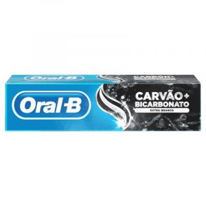 CREME DENTAL ORAL B EXTRA BRANCO CARVÃO + BICARBONATO COM 70G
