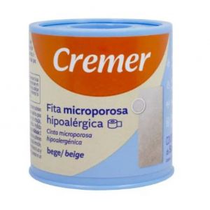 FITA CREMER MICROPOROSA HIPOALERGÊNICA BEGE 5CM X 4,5 M