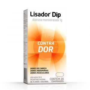 LISADOR DIP DIPIRONA MONOIDRATADA 1G COM 20 COMPRIMIDOS