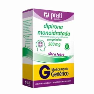 DIPIRONA MONOIDRATADA 500MG COM 20 COMPRIMIDOS - PRATI DONADUZZI GENERICO