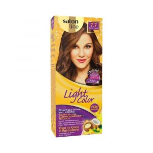 TINTA SALON LINE LIGHT COLOR 7.7 MARROM DOURADO