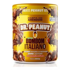 PASTA DE AMENDOIM BOMBOM ITALIANO COM WHEY PROTEIN DR. PEANUT COM 600G