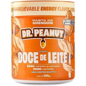 PASTA DE AMENDOIM DOCE DE LEITE COM WHEY PROTEIN DR.PEANUT COM 600G