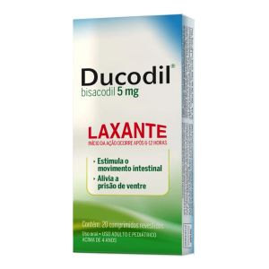 DUCODIL BISACODIL 5MG COM 20 COMPRIMIDOS 