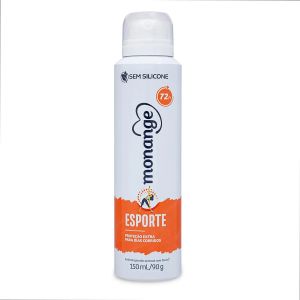 DESODORANTE ANTITRANSPIRANTE AEROSOL MONANGE ESPORTE FEMININO 72H 150ML