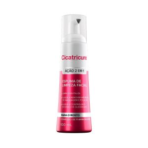ESPUMA DE LIMPEZA FACIAL CICATRICURE 2 EM 1 COM 100ML