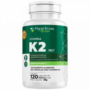 VITAMINA K2 MK7 COM 120 CÁPSULAS - FLORAL ERVAS DO BRASIL