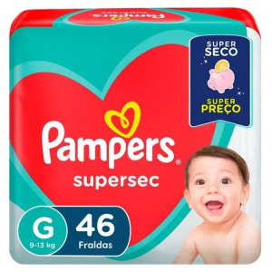 FRALDA PAMPERS SUPERSEC G 46 UNIDADES
