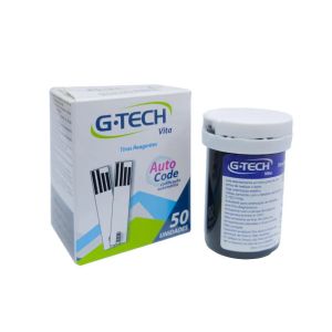 TIRAS DE TESTE G-TECH VITA COM 50 UNIDADES