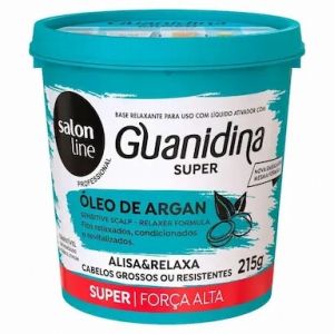 GUANIDINA ÓLEO DE ARGAN SUPER ALISA E RELAXA SALON LINE 215G