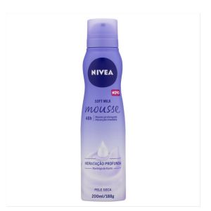 HIDRATANTE MOUSSE CORPORAL NIVEA SOFT MILK PELE SECA COM 200ML