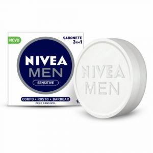 SABONETE NIVEA CAIXA 90G MEN SENSITIVE