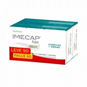 IMECAP HAIR MAX CABELOS E UNHAS KIT 60+30 CAPSULAS