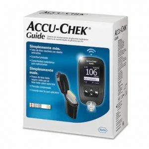 KIT PARA CONTROL DE GLICEMIN ACCU-CHEK GUIDE COM 1MONITOR DE GLICEMIA+10 TIRAS-TESTE+IANCETADOR 