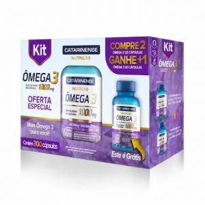 KIT OMEGA 3 CATARINENSE 1000mg COM 120 CAPSULAS+OMEGA 3 1000mg  COM 60 CAPSULAS