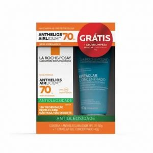 KIT PROTETOR SOLAR  ANTHELIOS ARLICIUM SEM COR FPS 70 COM 50G+GEL DE LIMPEZA AFFACLAR 40G