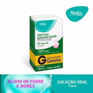 DIPIRONA 50MG 100ML SABOR FRAMBOESA MEDLEY GENERICOS