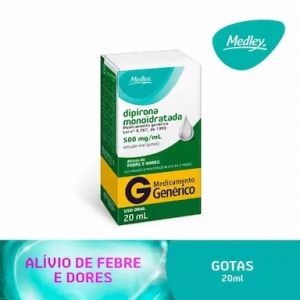 DIPIRONA MONOIDRATADA 500MG 20ML MEDLEY GENERICOS