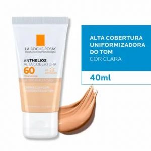 PROTETOR SOLAR FACIAL ANTHELIOS ALTA COBERTURA COR CLARA FPS 60 40ML