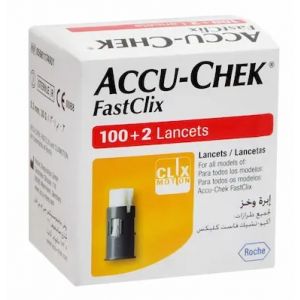 LANCETA ACCU CHEK FASTCLIX COM 100+2