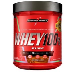 WHEY PROTEIN 100% PURE CONCENTRADO INTEGRALMEDICA CHOCOLATE COM 450G