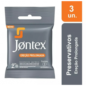 PRESERVATIVO JONTEX EREÇÃO PROLONGADA 3 UNIDADES