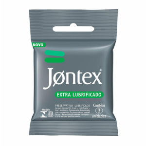 PRESERVATIVO JONTEX EXTRA LUBRIFICADO COM 3 UNIDADES