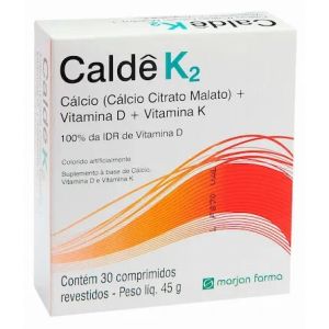 CALDE K2 CALCIO + VITAMINA D +  VITAMINA K COM 30 COMPRIMIDOS