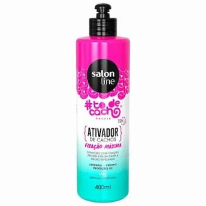 ATIVADOR DE CACHOS SALON LINE #TODECACHOS FIXAÇÃO MAXIMA 4ABC 400ML