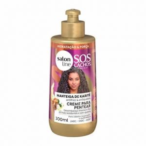 CREME PARA PENTEAR SOS CACHOS MANTEIGA DE KARITé COM 300ML SALON LINE 