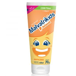 GEL DENTAL MALVATRIKIDS F-INFANTIL ANTICÁRIE TUTTI-FRUTTI COM 70G 