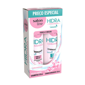 KIT SHAMPOO + CONDICIONADOR SALON LINE HIDRA CERAMIDAS COM 300ML CADA