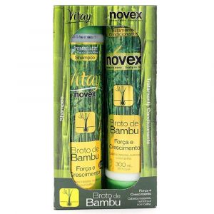 KIT NOVEX VITAY BROTO DE BAMBU SHAMPOO + TRATAMENTO CONDICIONANTE COM 300ML CADA