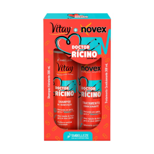 KIT NOVEX DOCTOR RÍCINO SHAMPOO HIDRATANTE + TRATAMENTO CONDICIONANTE COM 300ML CADA