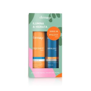 KIT DERMAGE ILUMINA E HIDRATA IMPROVE C ACQUA COM 150 ML + HYALUAGE ACQUA COM 150 ML DERMAGE 